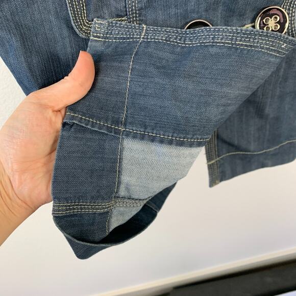 Vintage Christopher & Banks Long Oversized Button Peacoat Jacket Womens Small - Picture 5 of 6